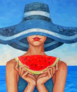 Classy Watermelon Girl Paint By Numbers