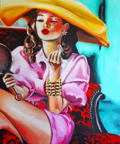 Elegant Woman Lipstick Paint By Numbers