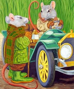 Elegant Mice Illustration Paint By Numbers