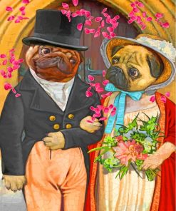 Romantic Dog Duo Paint By Numbers