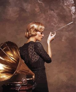 Elegant Smoking Woman Paint By Numbers