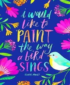 Claude Monet Inspiring Quote Paint By Numbers