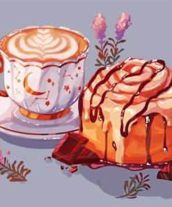 Coffee and Cake Delight Paint By Numbers