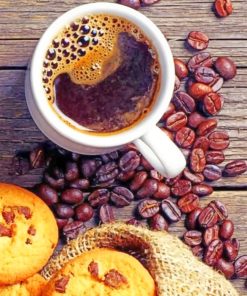 Coffee and Cookie Delight Paint By Numbers