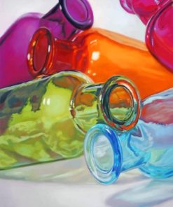 Colorful Glass Bottles Paint By Numbers