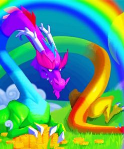 Rainbow Dragon Paint By Numbers
