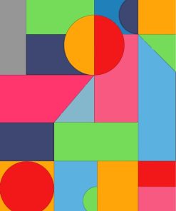 Colorful Geometric Abstract Paint By Numbers