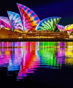 Colorful Sydney Opera House Paint By Numbers