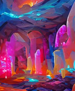 Colorful Crystal Cave Adventure Paint By Numbers