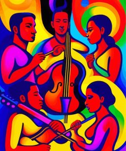 Colorful Cubism Musicians Paint By Numbers