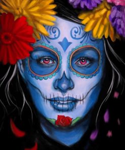 Female Sugar Skull Day of the Dead Paint By Numbers
