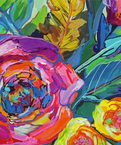 Jeanette Vertentes Colorful Blooms Paint By Numbers