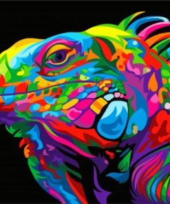 Colorful Iguana Lizard Paint By Numbers