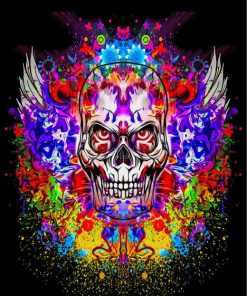 Vibrant Skull Paint By Numbers
