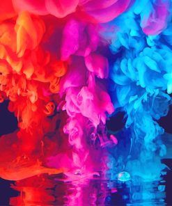 Colorful Abstract Smoke Paint By Numbers