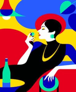 Colorful Pop Art Woman Paint By Numbers