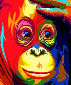 Colorful Monkey Design Paint By Numbers