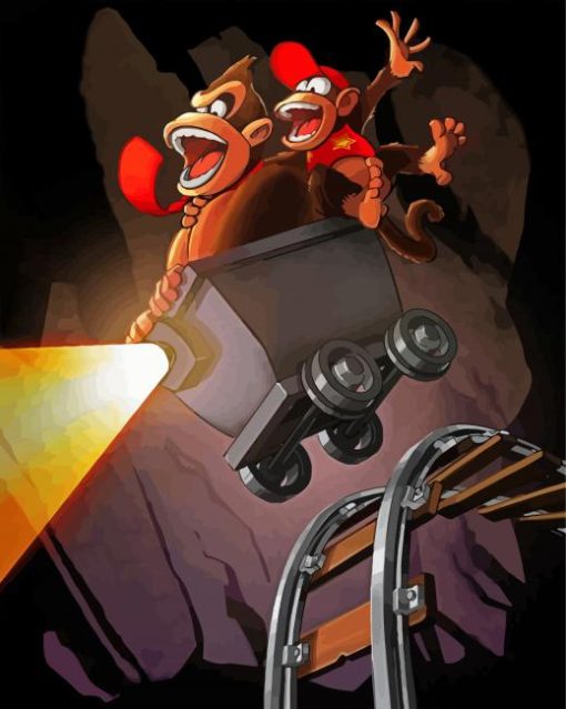 cool-Donkey-Kong-paint-by-number