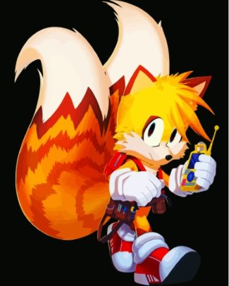 Tails Sonic Adventure Paint By Numbers