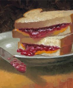 Cool Peanut Butter And Jelly Food Paint By Numbers