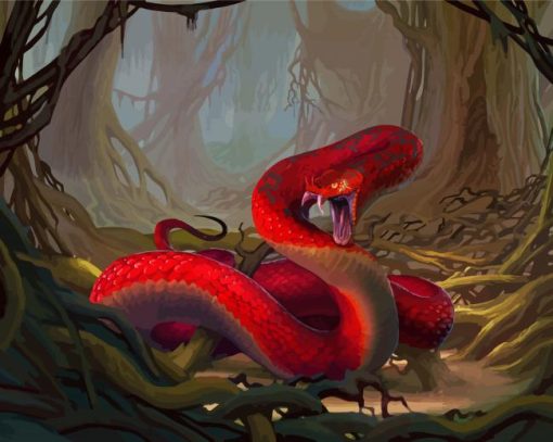 cool-Red-snake-paint-by-numbers