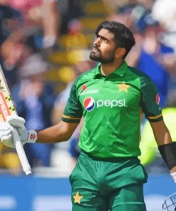 Cool Babar Azam Cricketer Paint By Numbers