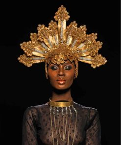 Graceful Black Woman Paint By Numbers