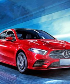 Red Mercedes Car Paint By Numbers