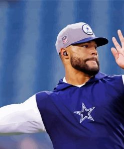 Cool Dak Prescott Football Paint By Numbers