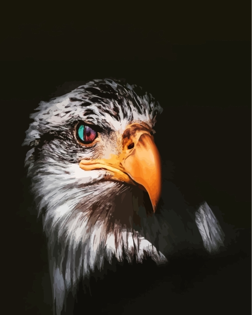 Eagle Eyes Wildlife painting final touch