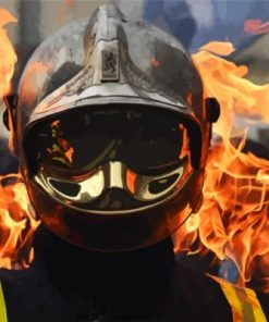 Brave Firefighter Hero Paint By Numbers