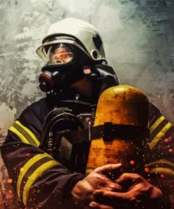 Heroic Firefighter Paint By Numbers