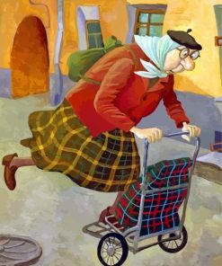 Elegant Old Lady Paint By Numbers