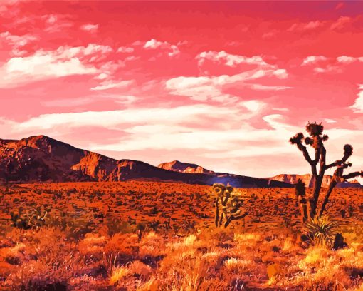 cool-red-desert-paint-by-numbers-scaled