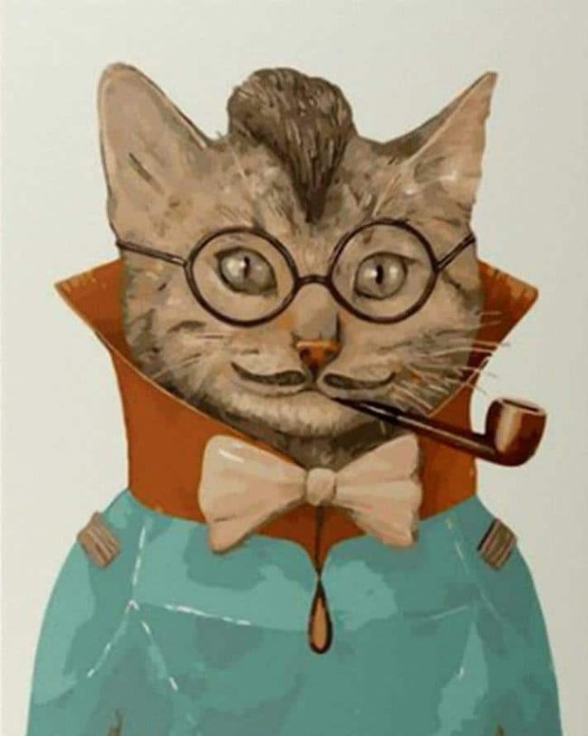 Mr Cat in Bow Ties Paint By Numbers