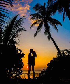 Romantic Couple Sunset Paint By Numbers