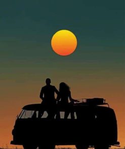 Romantic Moonlit Trip Paint By Numbers