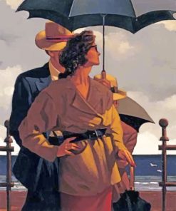 Vintage Romance Beach Scene Paint By Numbers