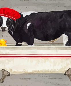 Cow Bath Time Paint By Numbers