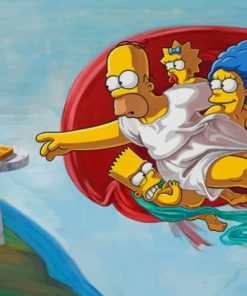 Homer Simpson Cartoon Paint By Numbers