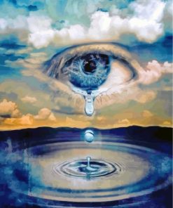 Surreal Crying Eye Tears Paint By Numbers