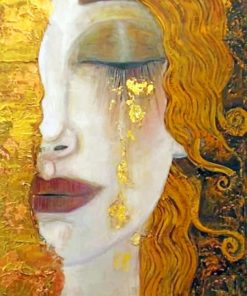 Crying Gold Woman Paint By Numbers