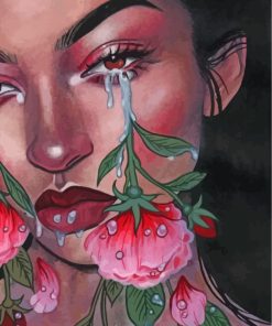 Woman With Roses Paint By Numbers