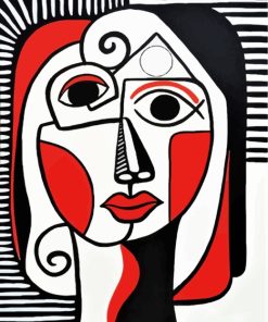 Abstract Cubism Woman Paint By Numbers