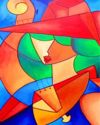 Cubist Woman Abstract Paint By Numbers