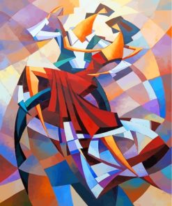 Colorful Cubism Dancers Paint By Numbers