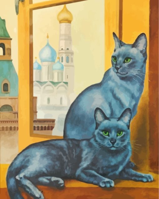 cute-Russian-Blue-cats-paint-by-numbers