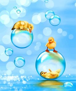 Cute Birds and Bubbles Paint By Numbers