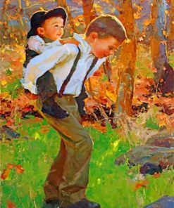 Brothers Together Painted Moments Paint By Numbers