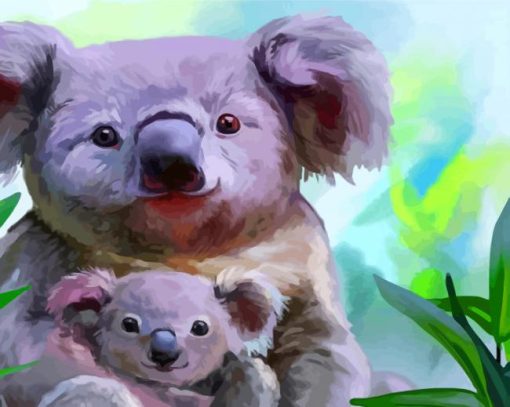 cute-koala-with-baby-paint-by-number